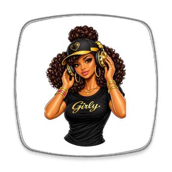 Girly Beats Illustration Hip-Hop - Viereckiger Kühlschrankmagnet - Weiß - Vorne