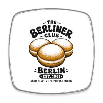 The Berliner Club – Berlin 1961 - Viereckiger Kühlschrankmagnet - Weiß - Vorne