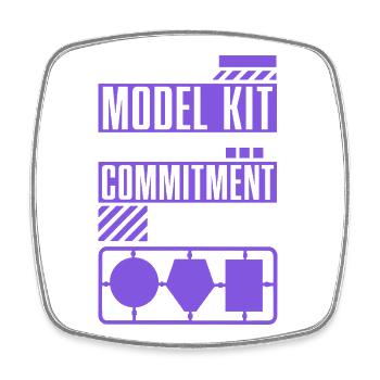 Model Kit Commitment - Viereckiger Kühlschrankmagnet - Weiß - Vorne