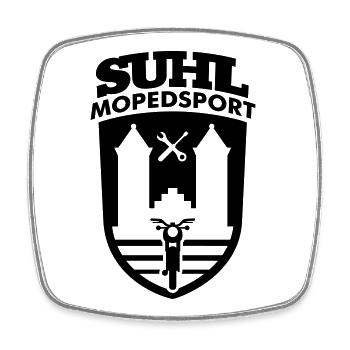 Suhl Mopedsport S50 S51 v.2 (Farbe änderbar) - Viereckiger Kühlschrankmagnet - Weiß - Vorne