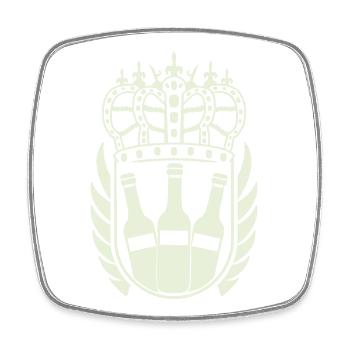 Königliches Bier Logo - Viereckiger Kühlschrankmagnet - Weiß - Vorne