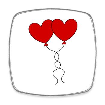 Valentinstag, Valentinstag, Valentinstag - Viereckiger Kühlschrankmagnet - Weiß - Vorne