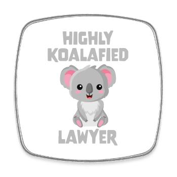 Avocat hautement koalafié - Magnet carré - blanc - Devant