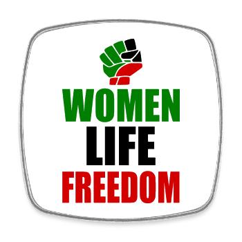 Women life freedom iran - Viereckiger Kühlschrankmagnet - Weiß - Vorne
