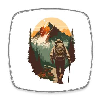 Randonnée Montagne Montagne Alpinisme Escalade Nature - Magnet carré - blanc - Devant
