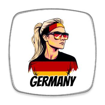 Allemagne drapeau drapeau femme lunettes de soleil fan - Magnet carré - blanc - Devant
