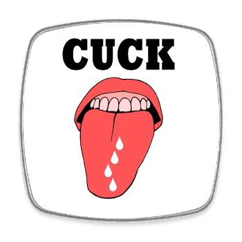 cuckold cuck - Viereckiger Kühlschrankmagnet - Weiß - Vorne