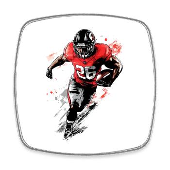 Joueur de football américain États-Unis America Sports Splash - Magnet carré - blanc - Devant