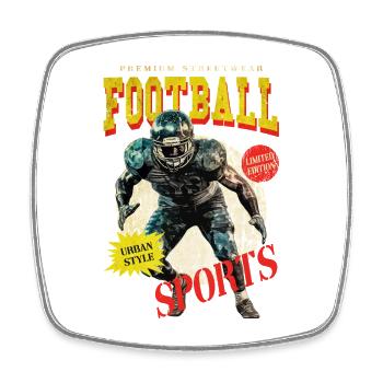 Joueur de football américain USA Amérique Sports Rétro - Magnet carré - blanc - Devant