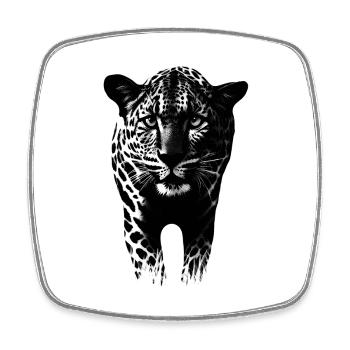 Leopard Gepard Raubkatze - Viereckiger Kühlschrankmagnet - Weiß - Vorne