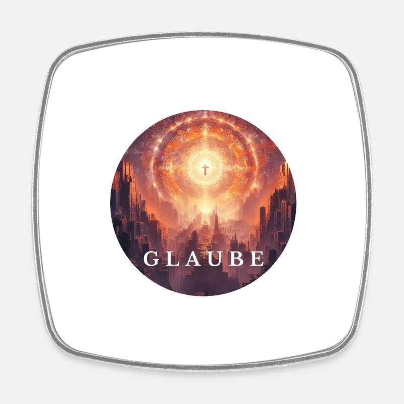 GLAUBE Religion Kirche - Viereckiger Kühlschrankmagnet - Weiß