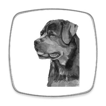 Rottweiler s/h - Square fridge magnet - white - Front