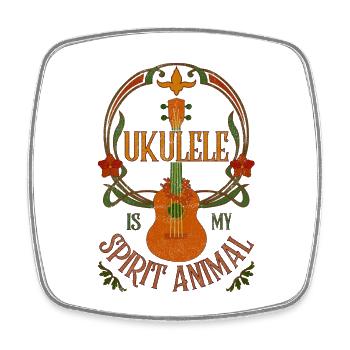 Le ukulélé est mon animal spirituel - Magnet carré - blanc - Devant
