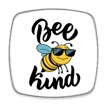 Funny Bee Saying Bee Child - Square fridge magnet - white - Front