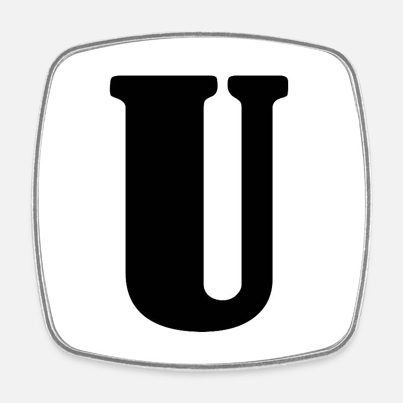 U - Square fridge magnet - white