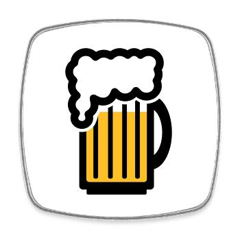 Obtention du diplôme de bière cadeau fête - Magnet carré - blanc - Devant