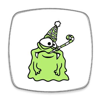 anniversaire seul solitaire triste pas de cadeaux - Magnet carré - blanc - Devant