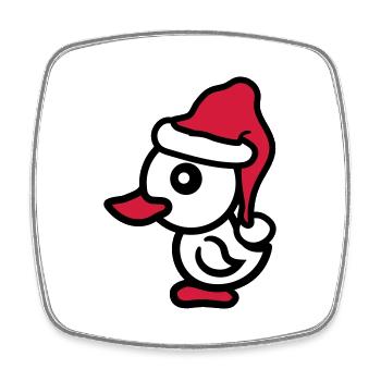 weihnachten nikolaus weihnachtsmann winter geschen - Viereckiger Kühlschrankmagnet - Weiß - Vorne