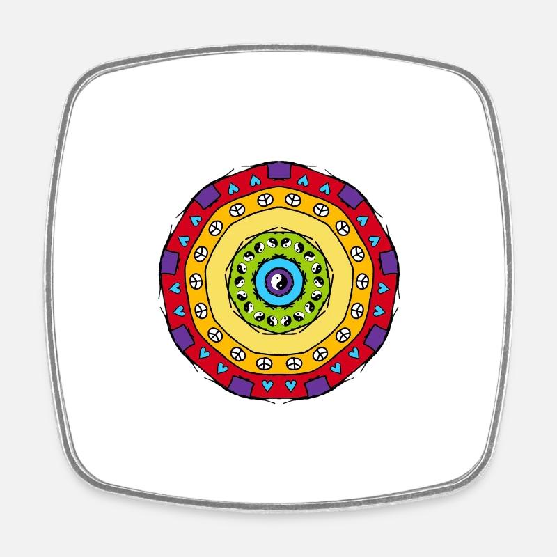 Rainbow colors - Square fridge magnet - white