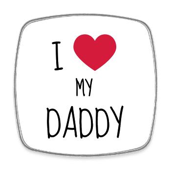 Papa Vati Vater Vatertag Geburtstag Dad Familie - Viereckiger Kühlschrankmagnet - Weiß - Vorne