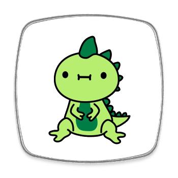 kleiner suesser kawaii - Viereckiger Kühlschrankmagnet - Weiß - Vorne
