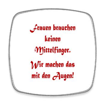 Spruch Mittelfinger - Viereckiger Kühlschrankmagnet - Weiß - Vorne
