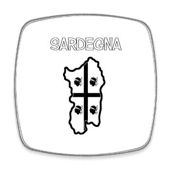Sardinien - Viereckiger Kühlschrankmagnet - Weiß - Vorne
