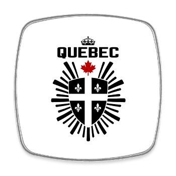 Quebec - Viereckiger Kühlschrankmagnet - Weiß - Vorne