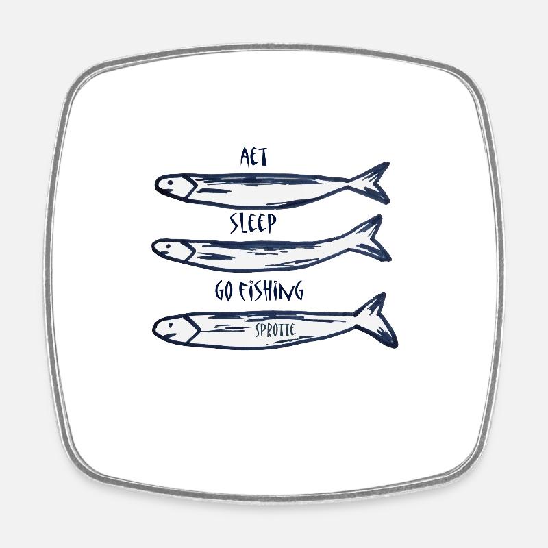 Sprotten,Design,Geschenk,cool,chic,trend,humor, - Viereckiger Kühlschrankmagnet - Weiß
