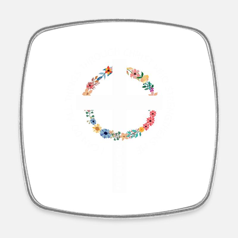 Christian Proverbs - Square fridge magnet - white