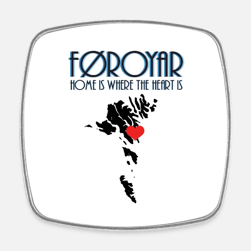 Føroyar - Square fridge magnet - white