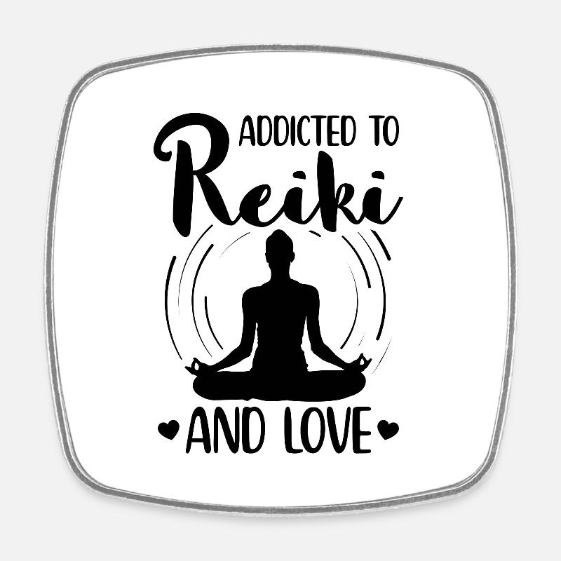 Reiki - Magnet carré - blanc