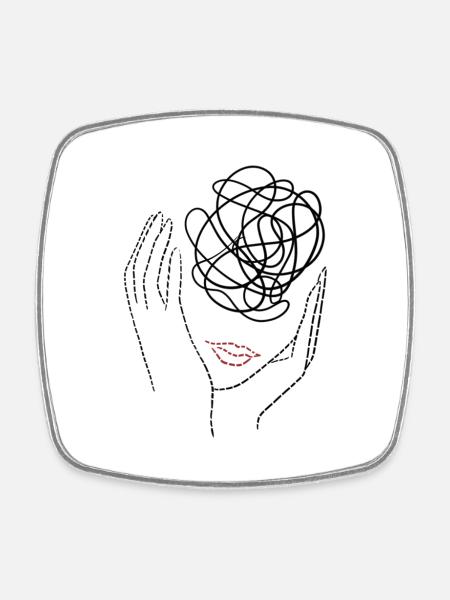 Confusion - Square fridge magnet - white