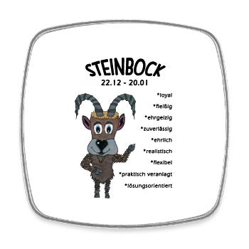 Sternzeichen Steinbock - Viereckiger Kühlschrankmagnet - Weiß - Vorne