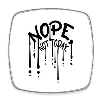Graffiti Tropfen Nope - Viereckiger Kühlschrankmagnet - Weiß - Vorne
