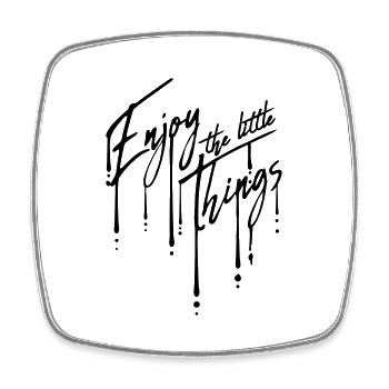 Graffiti Wisdom Saying - Square fridge magnet - white - Front