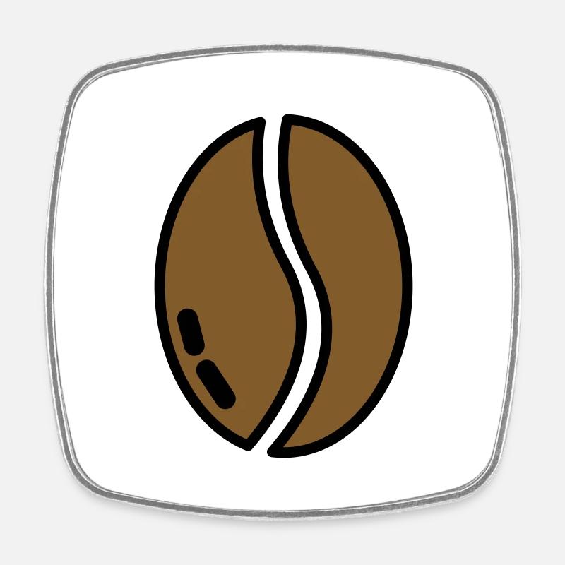 coffe bean - Square fridge magnet - white