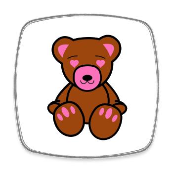 Teddy Bear Love - Square fridge magnet - white - Front