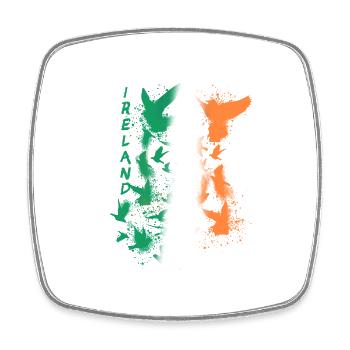 tauben,taube,vögel,vogelschwarm,graffiti,ireland - Viereckiger Kühlschrankmagnet - Weiß - Vorne
