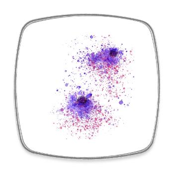 blume,floral, graffiti,malerei,aquarell,abstrakt - Viereckiger Kühlschrankmagnet - Weiß - Vorne