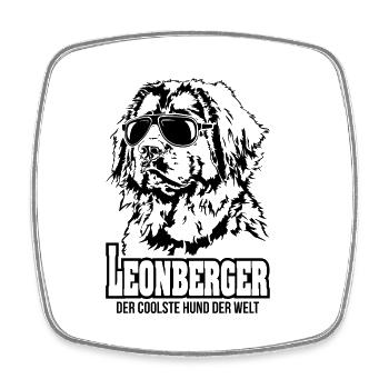 LEONBERGER coolster Hund Hundespruch Hunde - Viereckiger Kühlschrankmagnet - Weiß - Vorne