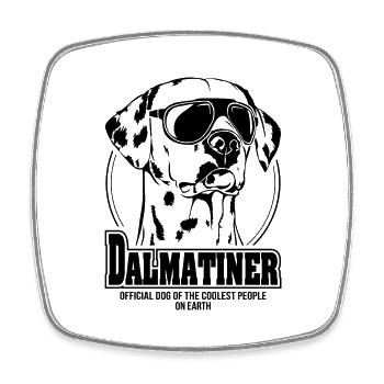 DALMATIAN coolest people dog saying dogs - Square fridge magnet - white - Front
