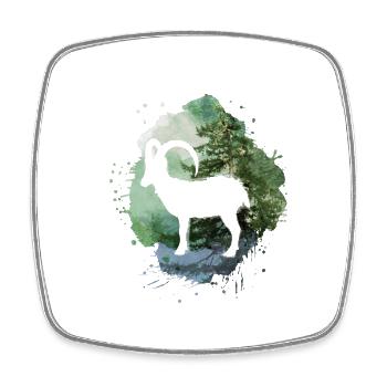 nature,nature,ibex,trees,mountains,landscape,forest - Square fridge magnet - white - Front