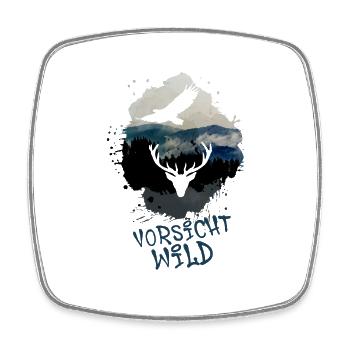 nature,Natur,hirsch,gebirge,berge,landschaft,berg - Viereckiger Kühlschrankmagnet - Weiß - Vorne