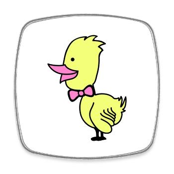 Duck - Square fridge magnet - white - Front