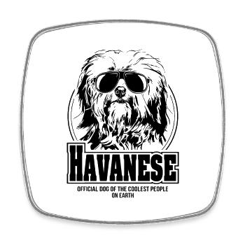 HAVANESE coolest people Hunde Spruch Wilsigns - Viereckiger Kühlschrankmagnet - Weiß - Vorne