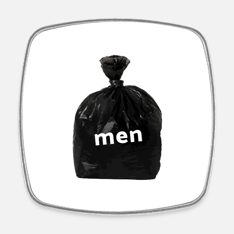 Girlboss men are garbage - Square fridge magnet - white