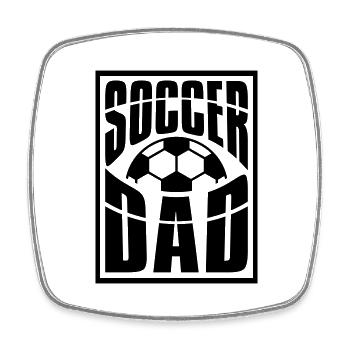Cool Hobby Soccer Dad - Viereckiger Kühlschrankmagnet - Weiß - Vorne