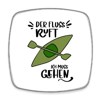 FLUSS RUFT KANU KAYAK WILDWASSER GEHEN SEE MOTIV - Viereckiger Kühlschrankmagnet - Weiß - Vorne