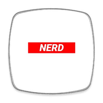 Nerd Geek Funny Design - Magnet carré - blanc - Devant